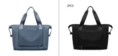 Foldable Travel Gym Bag for Women – Large Capacity Waterproof Duffel Bag with Wet Pocket & Luggage Strap