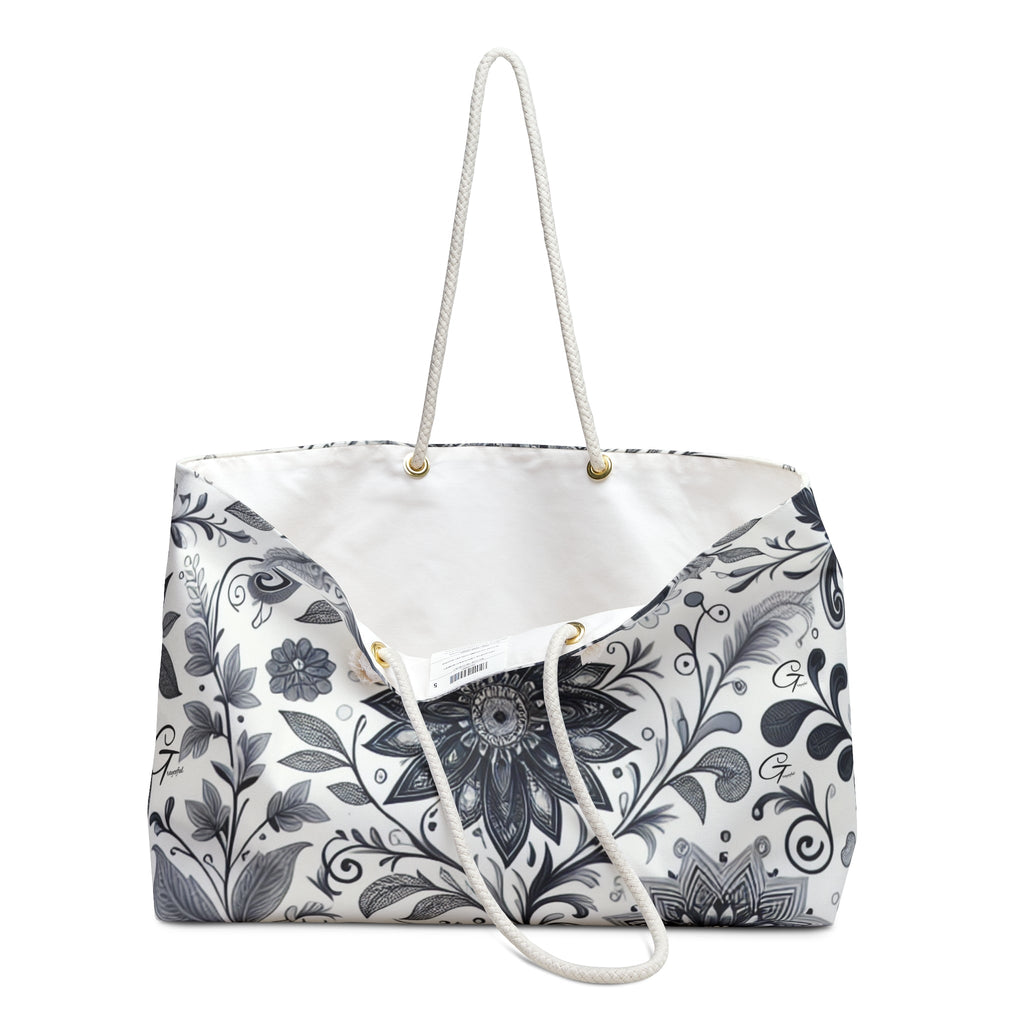 Floral Print Weekender Bag, Stylish Tote for Travel, Beach, Gym, Overnight Stay, Perfect Gift for Her