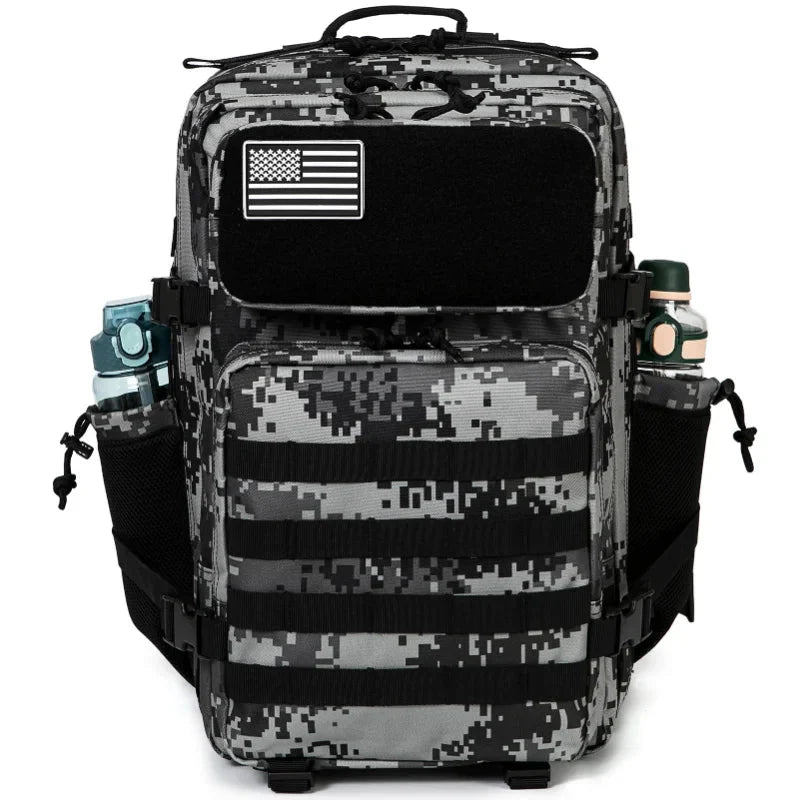 45L Tactical Backpack survival Bag Hunting MOLLE Backpack GYM For Men EDC Outdoor Hiking Rucksack Witch Bottle Holder